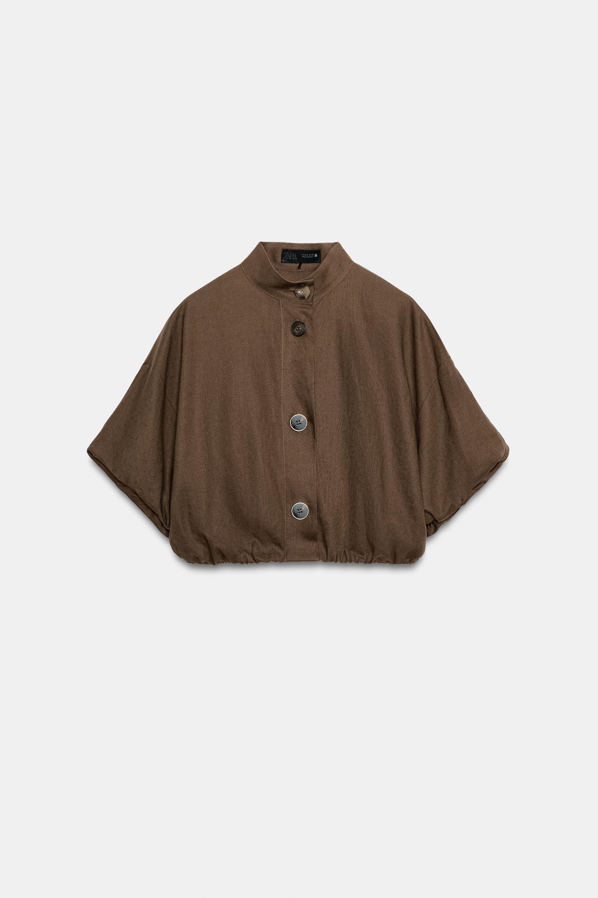 LINEN BLEND BALLOON SHIRT
